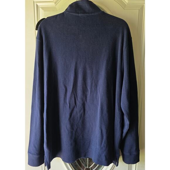 Polo Ralph Lauren Estate Rib Quarter Zip Red Logo Pullover Men Size XL - Picture 2 of 5